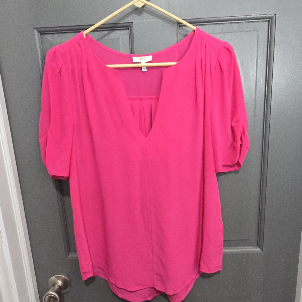 100% Silk Pink Slip Over Bloiuse - Picture 10 of 11